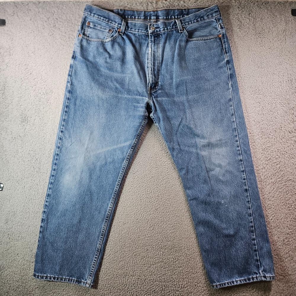 Levi's 505 Jeans Men 42 x29 Zip Fly Medium Wash Blue Denim